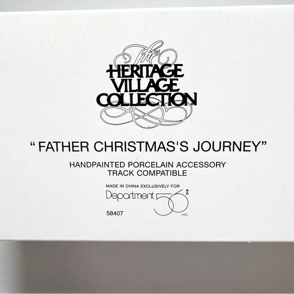 Vintage Retired Dept 56 Heritage Village Father Christmas’s Journey 58407